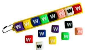 Customize Your Own Name Clicker Keychains: Letter "W" for Clicker Keychain