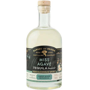 Non Alcoholic Spirits: Barnes & Brown Miss Agave Tequila Inspired Non Alcoholic Spirit 700ml