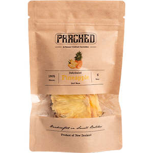 Parched Dehydrated Garnishes: Parched Dehydrated Pineapple Slices 10g (~6slices)