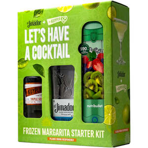 De Kuyper Triple Sec x El Jimador 2x700ml Frozen Margarita Giftpack with Nutri Bullet