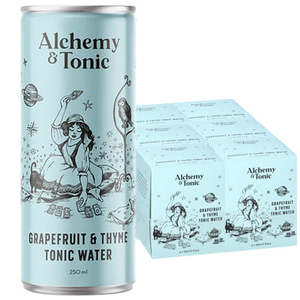 Under 50: Alchemy & Tonic Grapefruit & Thyme Tonic Water Slab (24x250ml Can)