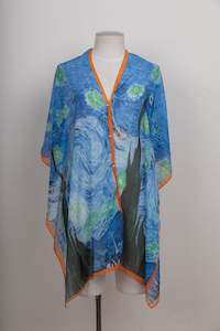 Cardigans Shrugs: BEACH SHAWL PEARL BUTTON COVER UP