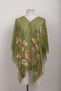 BEACH SHAWL PEARL BUTTON COVER UP
