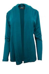 Cardigans Shrugs: MERINO MID LENGTH EDGE TO EDGE WOMENS CARDIGAN DRAGONFLY