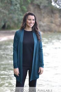 Outfit Fifteen: WOMENS 100% MERINO WOOL (210) LONG SLEEVE CHIC DRAPE CARDIGAN