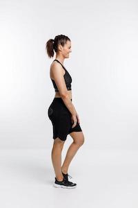 Athleisure: UNWINDER SHORTS BLACK WITH REFLECTIVE RR LOGO PRINT