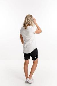 Athleisure: APARTMENT SHORTS BLACK WITH WHITE X