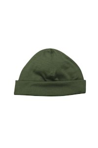 Ebony: 100% MERINO BEANIE UNISEX CUFF/SLOUCH KHAKI