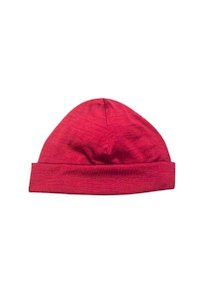 100% MERINO BEANIE CUFFED/SLOUCH RUBY