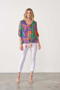 SUMMER CARNIVAL BLOUSE WITH TASSLE