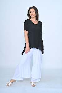 FINE LINE LAYERED TOP BLACK
