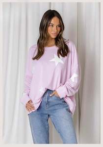 Love Lily The Label: ALL STAR STRIPE SLEEVE COTTON SWEAT