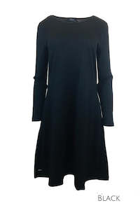 Merino Dresses Womens Merino Wool Nz: WOMENS 100% MERINO WOOL (210) LONG SLEEVE SWING DRESS