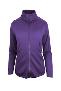 WOMENS MERINO JACKET 100% WOOLLEN CURVED PANELS LONG SLEEVES ITALIAN PLUM