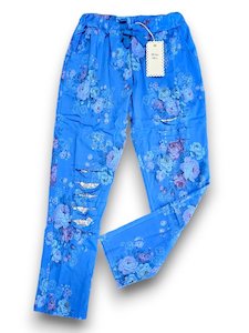 RIPPED JOGGER PANTS HIGH TEA COBALT