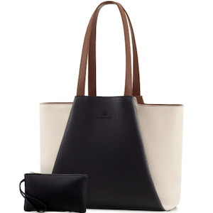 SOPHIA LAPTOP BAG LINEN/BLACK