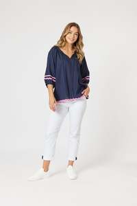 Tunics: RIC RAC TOP NAVY