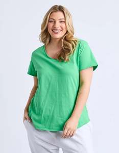 Elm: PIMA VEE TEE SPRING GREEN
