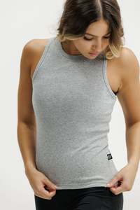 LUCA RIB SINGLET GREY