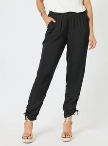 TRAVELLER LUXE SIDE TIE PANT BLACK