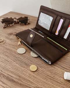 Womens Wallets Clutches And Purses Nz: STELLA WALLET CHOCOLATE