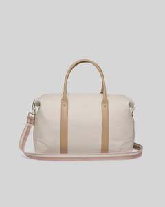 ALEXIS STRIPE WEEKENDER BAG VANILLA