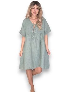 Helga May: DEUX RIBBON DRESS FOREST