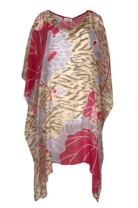 On Sale Now: SILK KAFTAN ANIMAL FLORAL