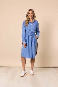 CABO STRIPE DRESS BLUE / WHITE