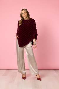 ROMA FAUX PONCHO SHIRAZ