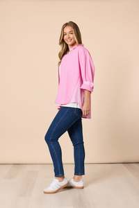 CABO STRIPE SHIRT PINK / WHITE