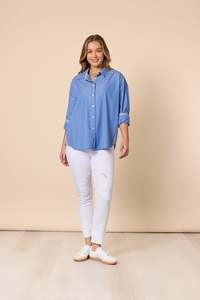 Threadz: CABO STRIPE SHIRT BLUE / WHITE