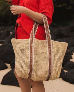 Louenhide: BALI BEACH BAG NATURAL TAN