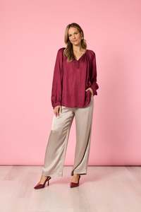 Hammock And Vine: LUXE PLAIT TOP SHIRAZ