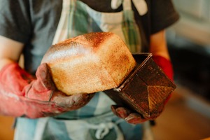 Beginners sourdough bread making