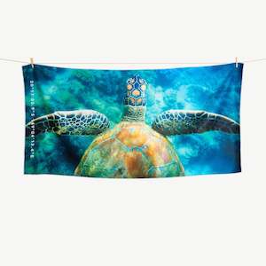 Destination Label Turtle Tones Beach Towel
