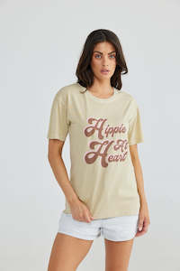 Talisman Hippie at Heart Relaxed Tee Ecru