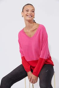 Haven Casablanca Block Knit Chilli/Pink