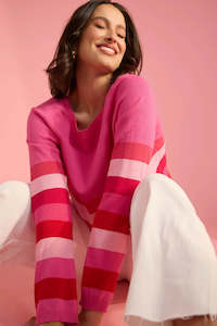 Haven Florida Stripe Jumper Pink
