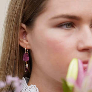 Jewllery: Hagen + Co Chloe Earrings Merlot