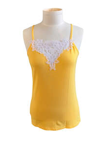 Knitwear: EGi 1775 Lace Trim Tank Yellow