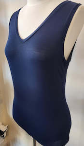 Knitwear: EGi 2502 Bamboo V-neck Tank Blue