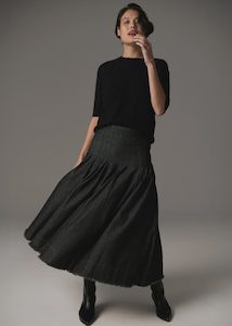 Skirts: POL Reece Skirt Denim Black Wash