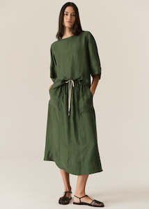 Pol Henri Tie Skirt Green