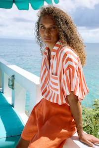 Eb & Ive Treville Stripe Shirt Coral