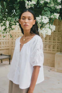 Isle Of Mine: Isle of Mine Nilsa Button Top Lotus