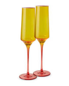 Kip & Co Tropical Punch Champagne Glass 2P Set