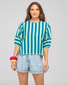 Tops: Boom Shankar Ava Top Capri Green