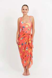 Haven Cabana Sarong Brasil Coral