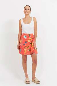 Haven Cabana Mini Skirt Brasil Coral